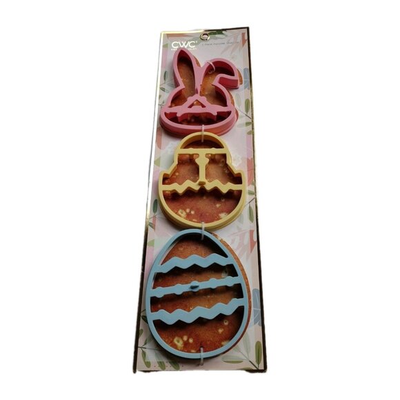 Cook With Color 3 Piece Silicone Pancake Mold Set Easter Bunny Chick Egg - Picture 1 of 4